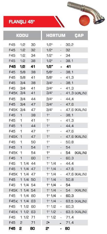 FLANŞLI 45
